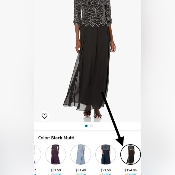 J Kara Women’s Beaded Gown- Black, size 8. NWT - Picture 3 of 5